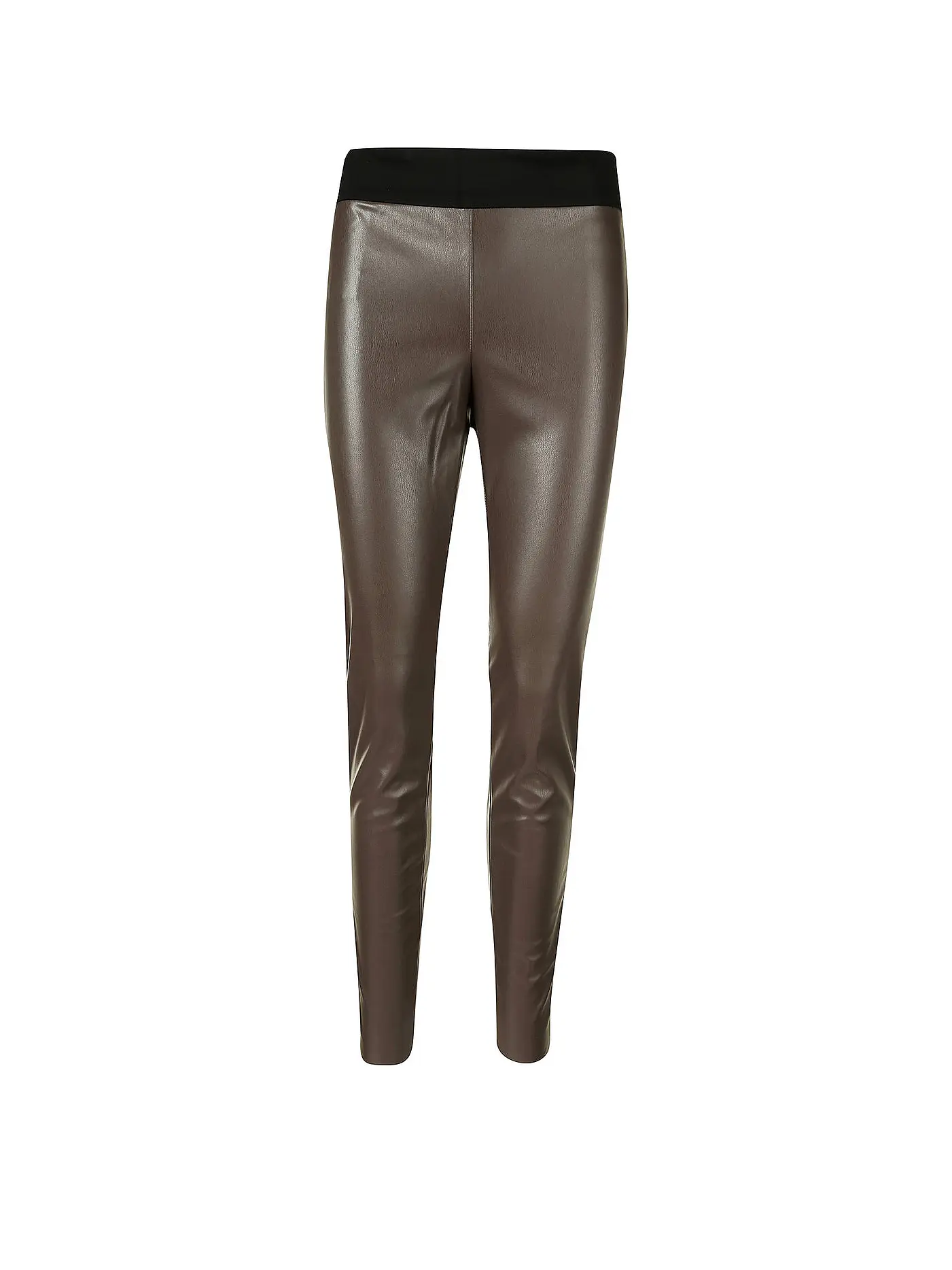 MAC | Leggings in Lederoptik | braun